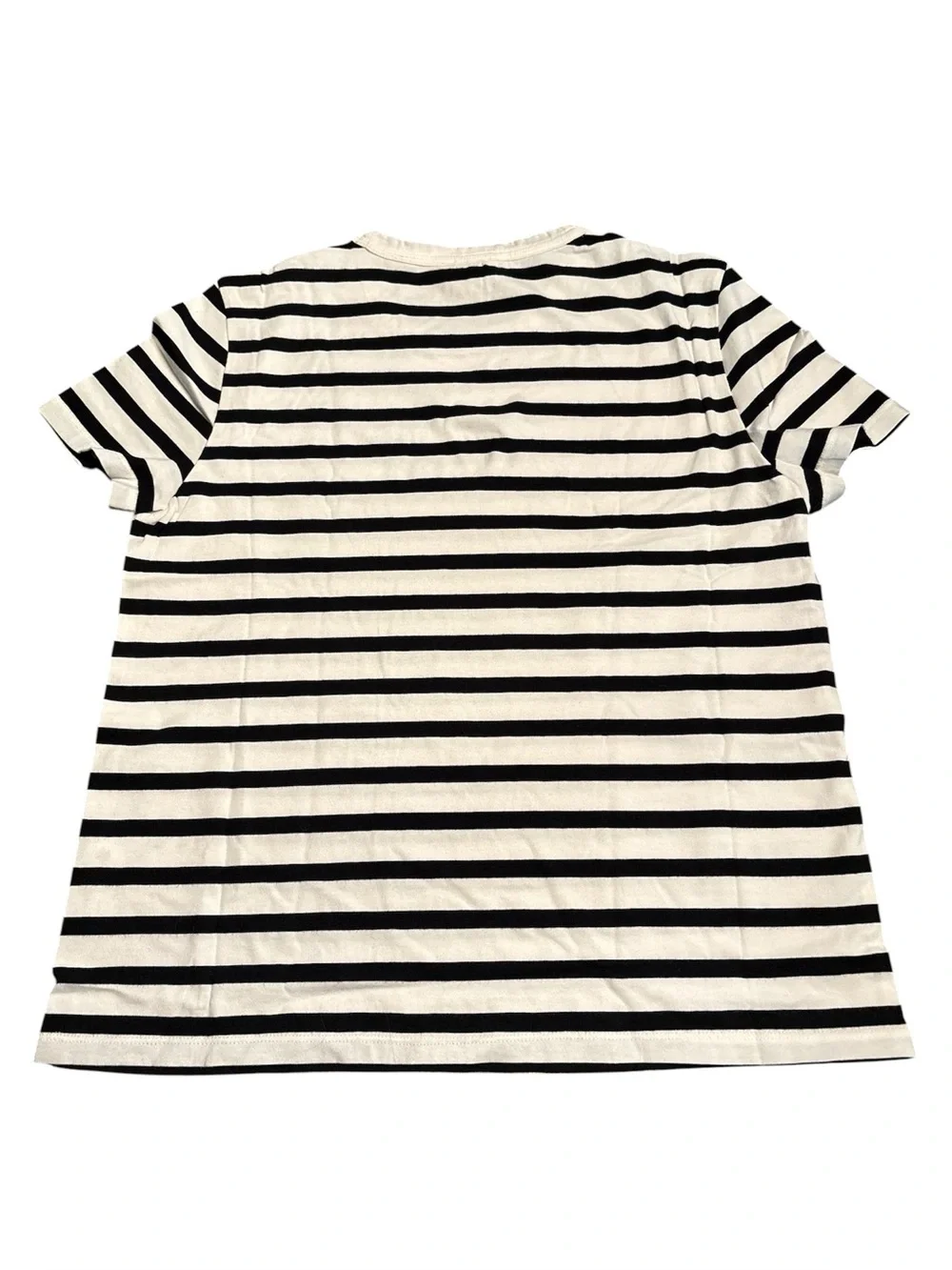Madewell women’s The Perfect Crewneck Tee Jersey black white stripe Size M NWT
